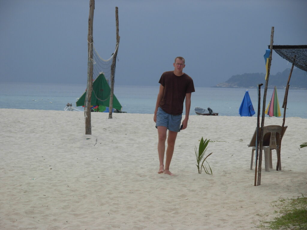 Andy on the Perhentian Island beach