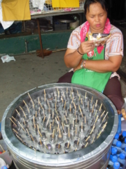 Popsicle maker at the  Chatuchak Market, Bangkok, Thailand