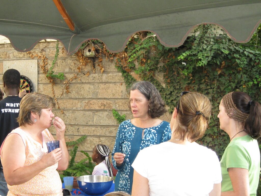 Socializing at Diane's home with Diane and Marta