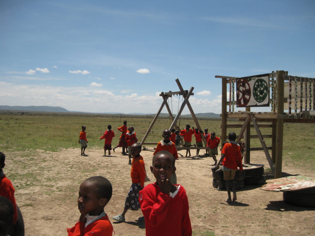 Playground was built last year by a team from University Presbyterian Church, Seattle 