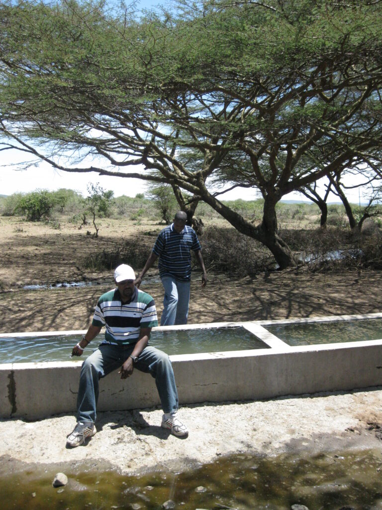 Domestic and wild animal fresh water trough, Kenya