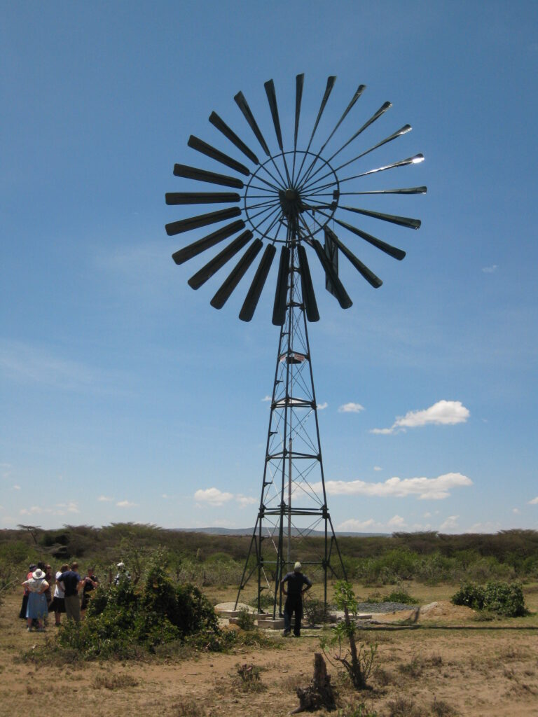 This windmill powers a well, Kenya 
