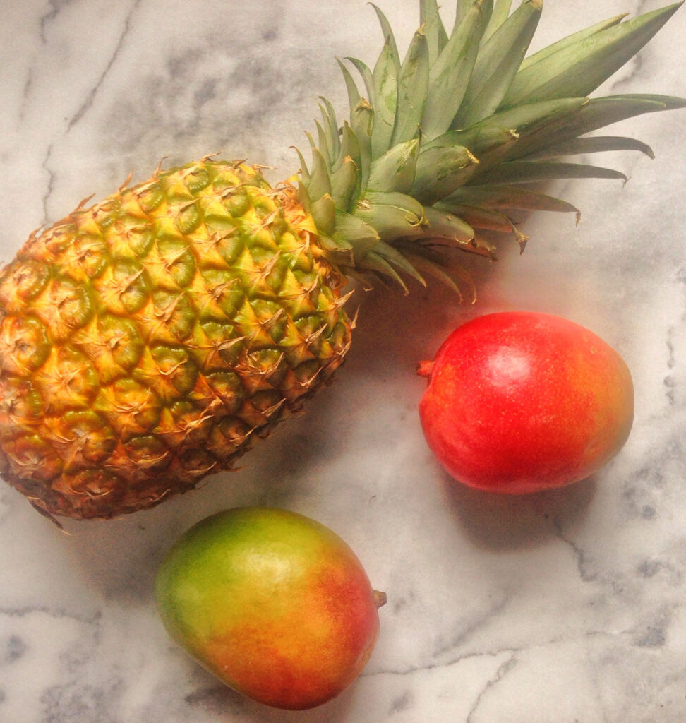 pineapple and mangoes