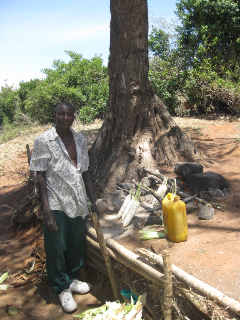 It's a long drive from Talek to Narok - this roasted corn is a perfect snack 