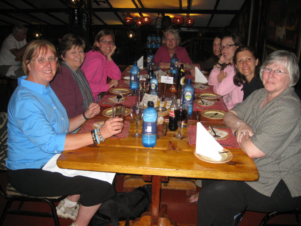 Carnivore Restaurant in Nairobi, Kenya was our last dinner together as a team and a debriefing time with Diane Bricker, Africa Area Director for World Concern 