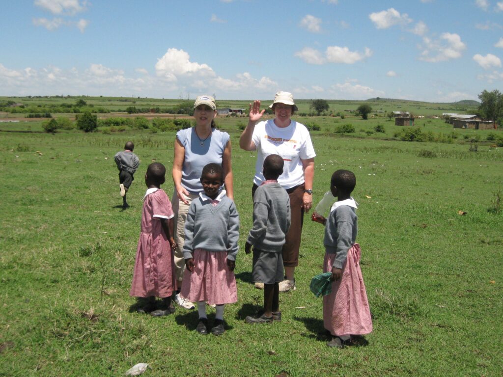 The kids are coming home from school. Talek, Kenya